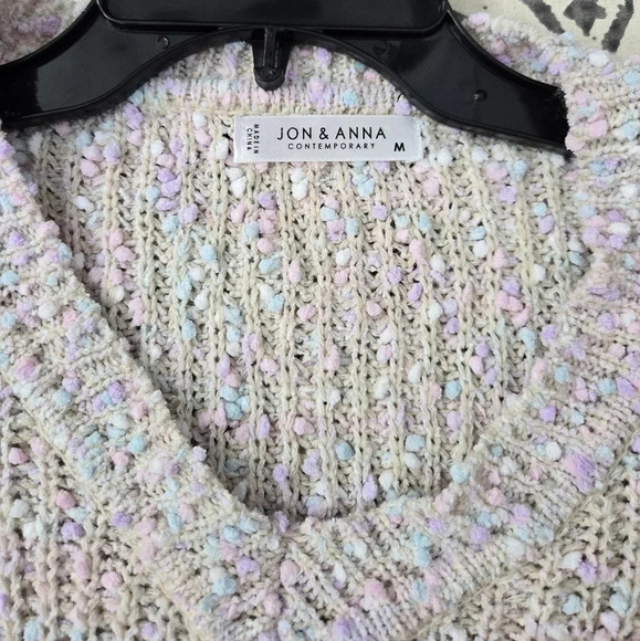 Jon & Anna Contemporary Pastel Confetti Popcorn Sweater - Picture 6 of 10